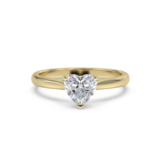 Classic Heart Diamond Engagement Ring