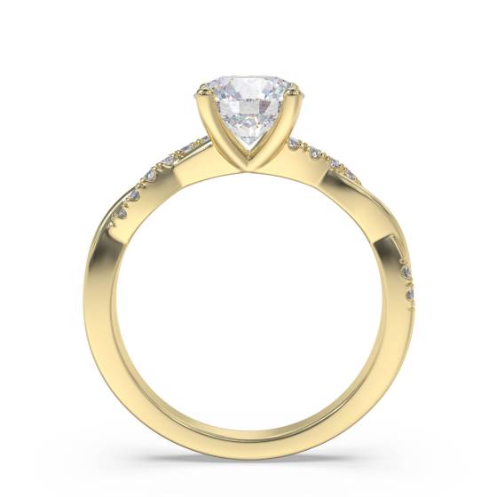 Infinity Round Shoulder Set Diamond Engagement Ring