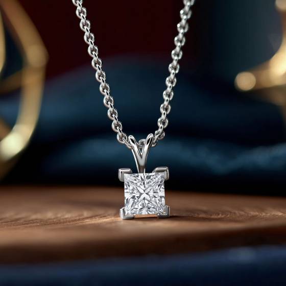 Princess Diamond Pendant