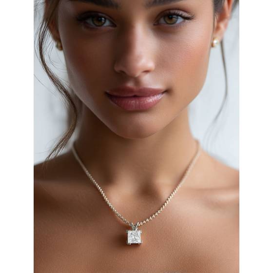Princess Diamond Pendant
