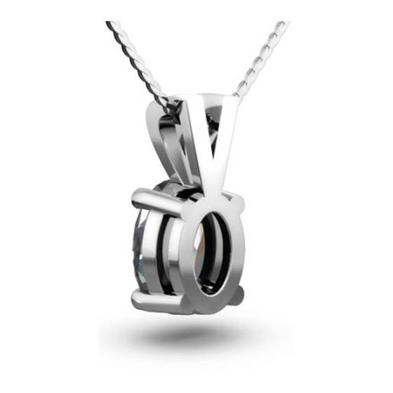 Oval Diamond Solitaire Pendant