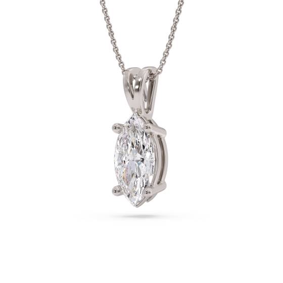 Marquise Diamond Solitaire Pendant