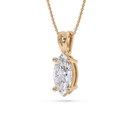 Marquise Diamond Solitaire Pendant