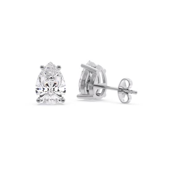 Classic Pear Diamond Stud Earrings