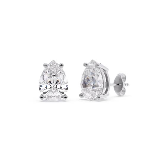 Classic Pear Diamond Stud Earrings