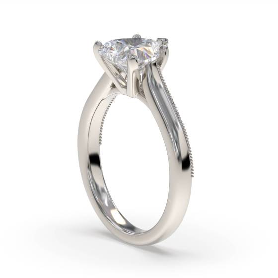 Heart Diamond Engagement Ring