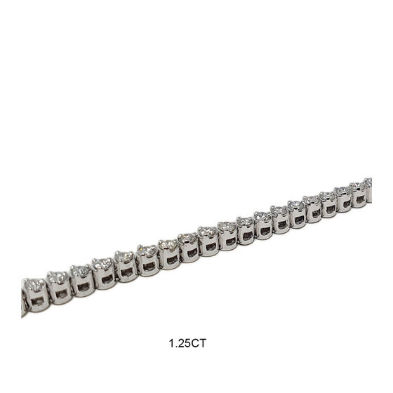 Unique Modern Round Diamond Tennis Bracelet