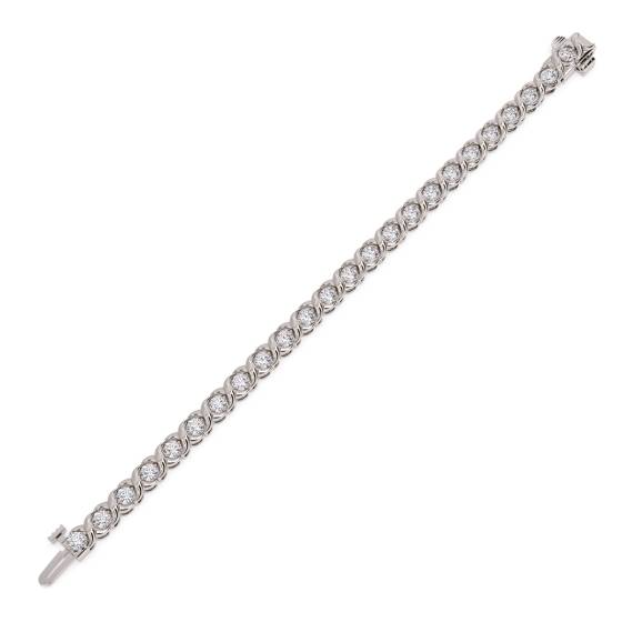Modern Round Diamond Bezel Set Tennis Bracelet