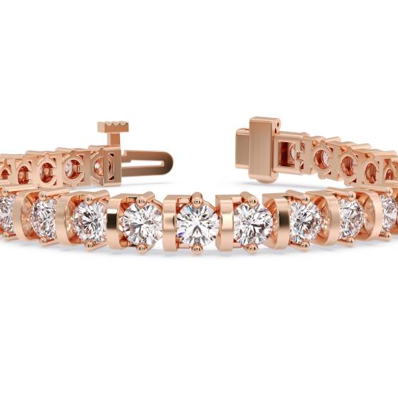 Modern Round Diamond Tennis Bracelet