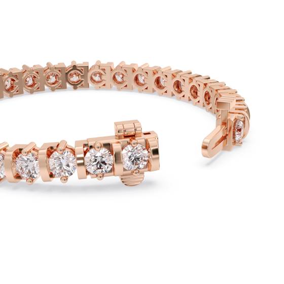 Modern Round Diamond Tennis Bracelet
