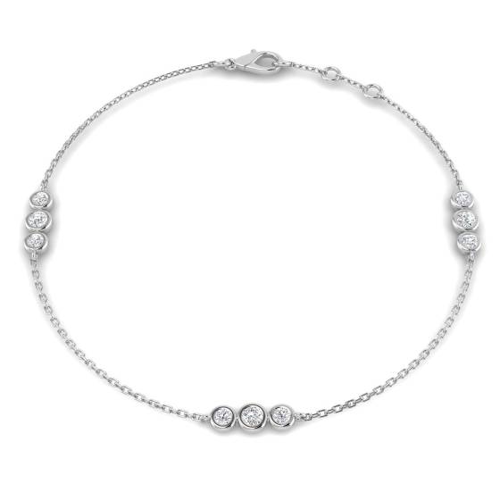 Round Cut Diamond Set Bracelet
