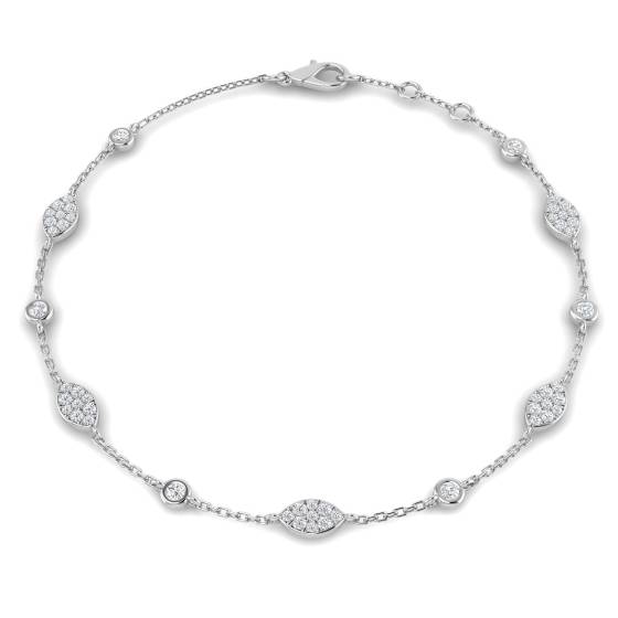 Round Cut Diamond Set Bracelet