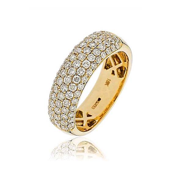 1.00ct VS/F-G Elegant Round Natural Diamond Multi Row Dress Ring