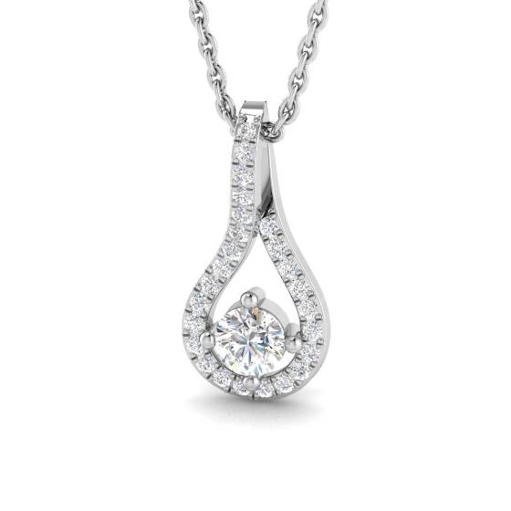 0.18ct VS/E-F Round cut Natural Diamonds Cluster Pendant