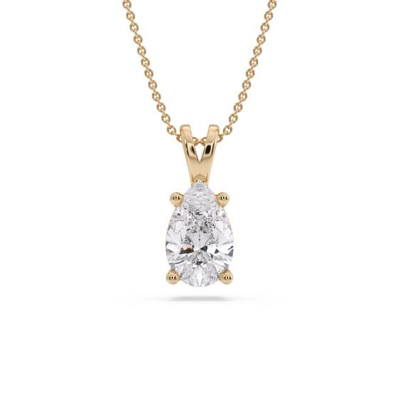 Classic Pear Diamond Solitaire Pendant