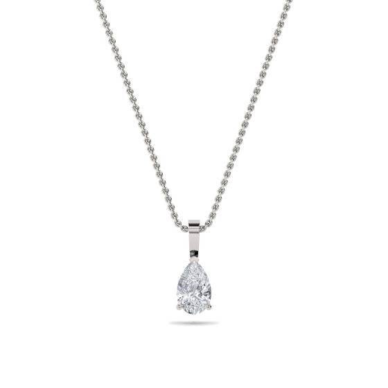 0.50ct VVS1/D Pear Cut Labgrown Solitaire Pendant