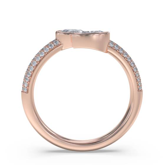 2 Stone Toi Et Moi Diamond Bezel Set Ring