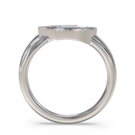 2 Stone Toi Et Moi Diamond Bezel Set Ring