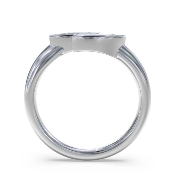 2 Stone Toi Et Moi Diamond Bezel Set Ring