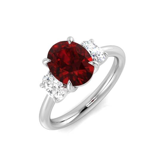 2.33ct Oval cut Ruby Gemstone Ring