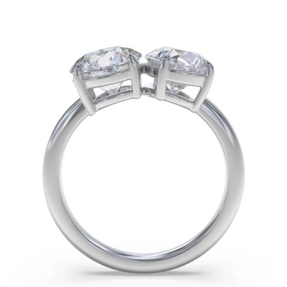 Pear and Round Two Stone Diamond Ring