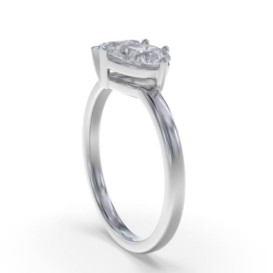 Heart and Pear Two Stone Diamond Ring