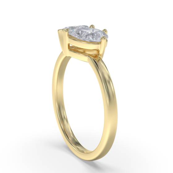 Heart and Pear Two Stone Diamond Ring