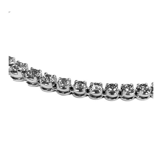 10.81ct VS/H-I Round Natural Diamond Single Row Tennis Necklace