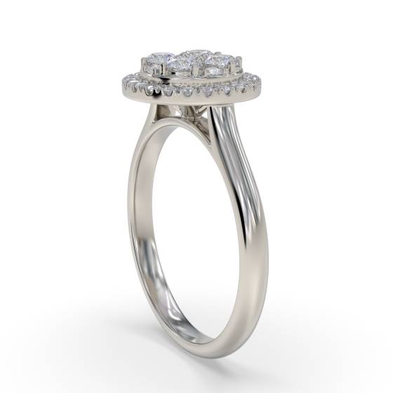0.40ct VS/G-H Round Diamond Set Cluster Ring