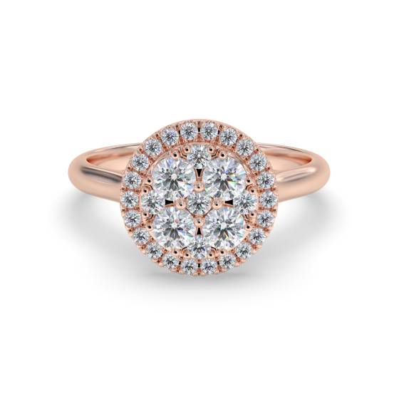 0.40ct VS/G-H Round Diamond Set Cluster Ring