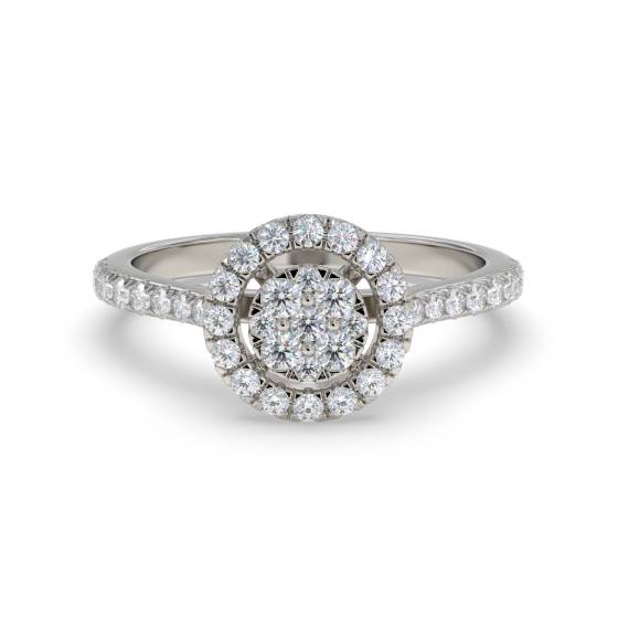 0.35ct VS/G-H Round Diamond Set Cluster Ring
