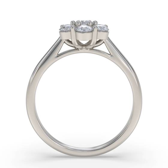 0.70ct VS GH Round Diamond Set Cluster Ring