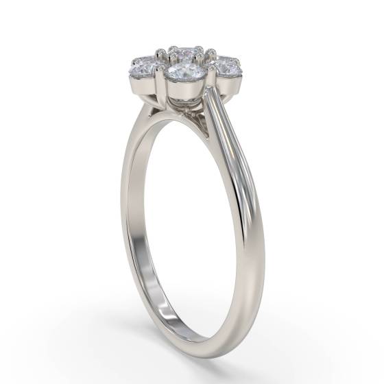 0.70ct VS GH Round Diamond Set Cluster Ring