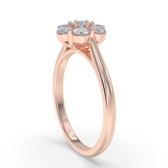 0.70ct VS GH Round Diamond Set Cluster Ring