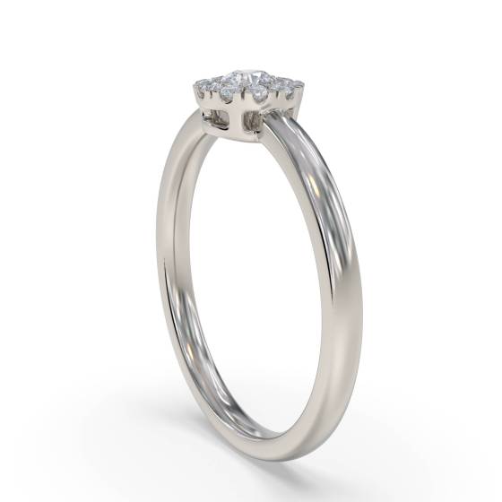 0.10ct VS/G-H Round Diamond Set Cluster Ring