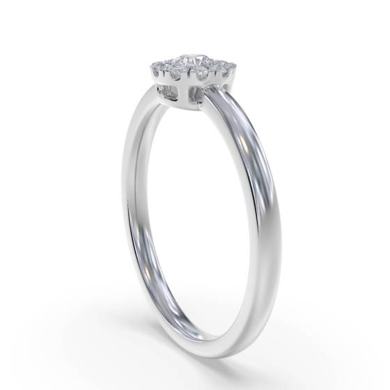 0.10ct VS/G-H Round Diamond Set Cluster Ring