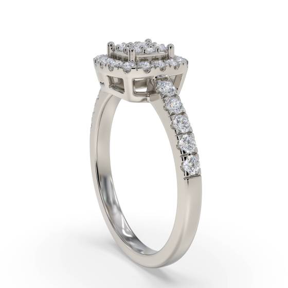 0.35ct VS/G-H Round Diamond Set Cluster Ring