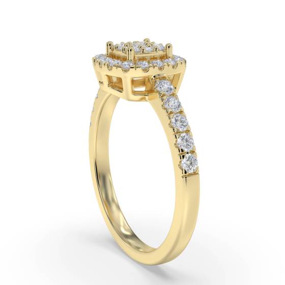 0.35ct VS/G-H Round Diamond Set Cluster Ring