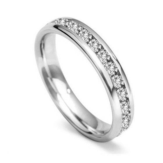 4mm Full Set Round Diamond Wedding Ring