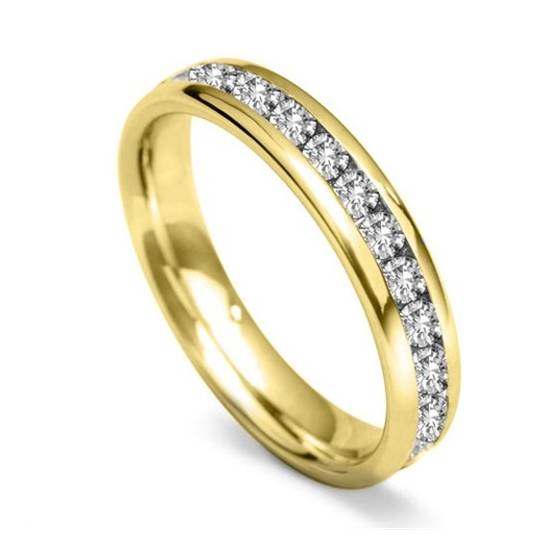 4mm Full Set Round Diamond Wedding Ring