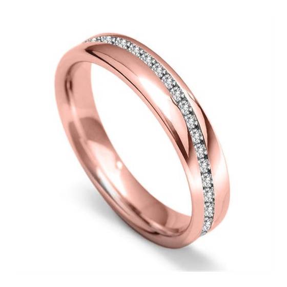 4mm Full Set Round Diamond Wedding Ring