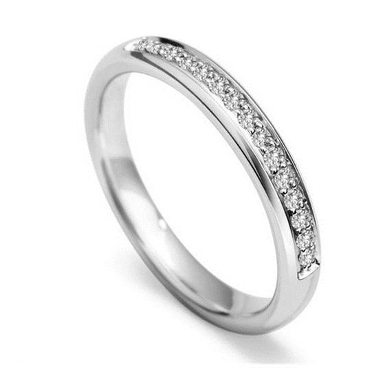 0.15ct VS1/E-F 3mm Round Natural Diamond 40% Wedding Ring