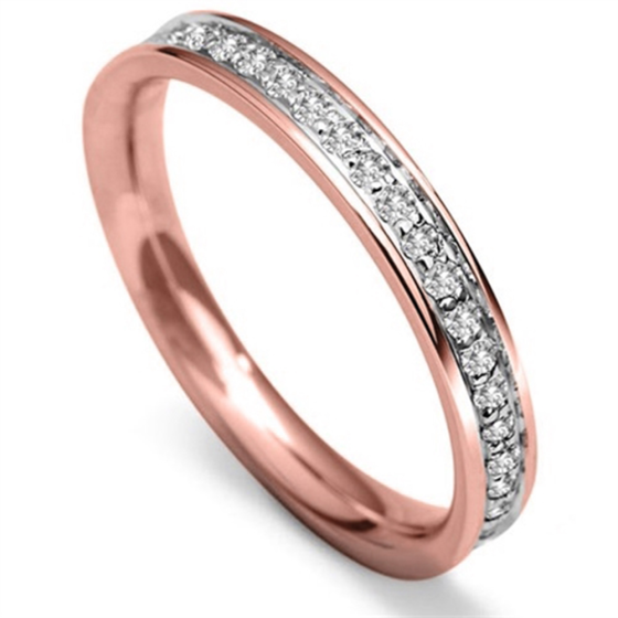 3mm Round Diamond 40% Wedding Ring