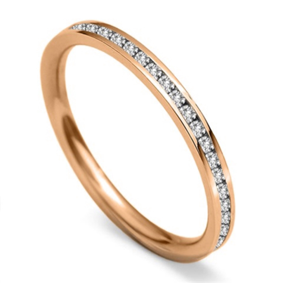 2.5mm Round Diamond 60% Wedding Ring