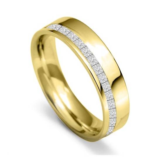 5mm Offset 60% Diamond Wedding Ring