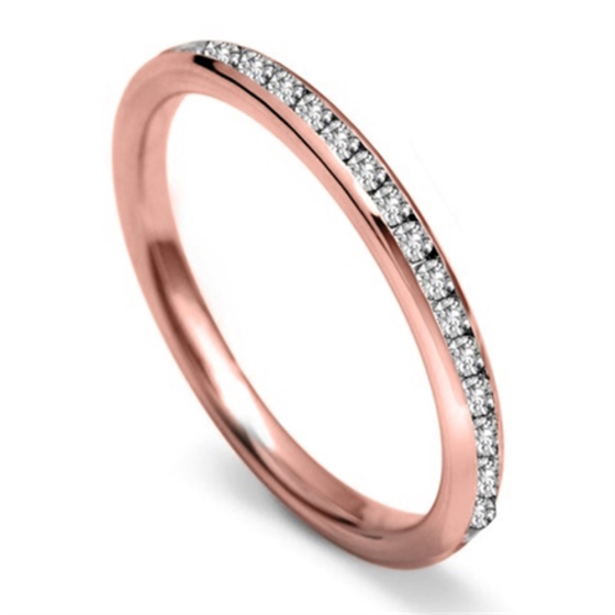 2.5mm Round Diamond 60% Wedding Ring