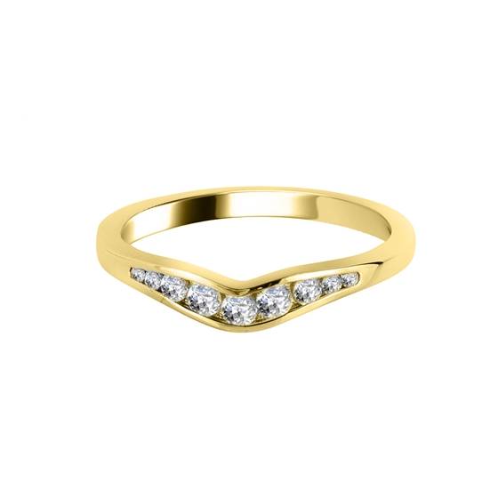 0.20ct VS/F-G Round Diamond Shaped Wedding Ring