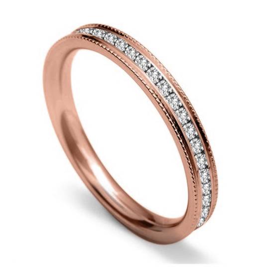 40% Diamond Set Vintage Wedding Ring