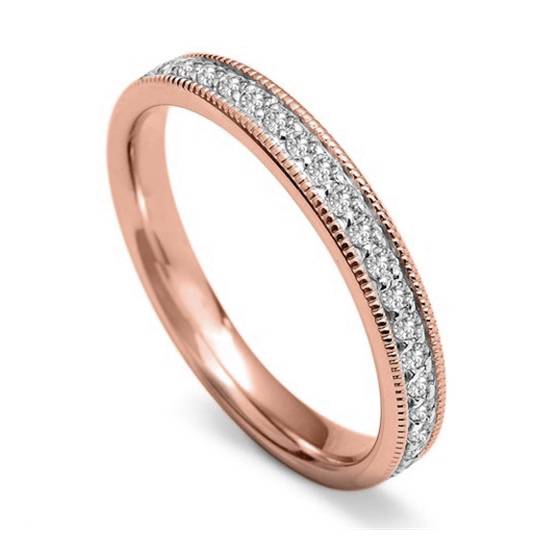 40% Round Diamond Vintage Wedding Ring