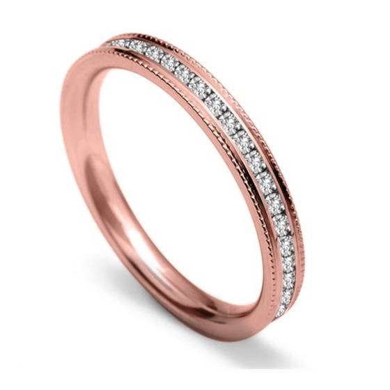 60% Round Diamond Vintage Wedding Ring